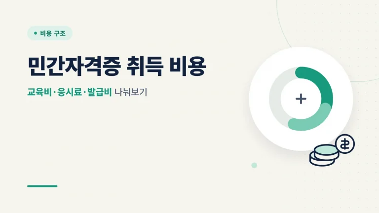 민간자격증 취득 비용 구조 썸네일